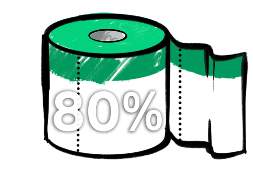 DEICHMANN Stiftung | Sozialunternehmen Uganda – Armut - Hygiene DEICHMANN Stiftung fördert Sozialunternehmen Uganda – Handzeichnung – 80 % der Menschen haben keinen Zugang zu sanitären Anlagen